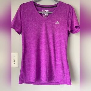 Adidas Ultimate Tee Shirt  S Short Sleeve V Neck Athletic Top Size M